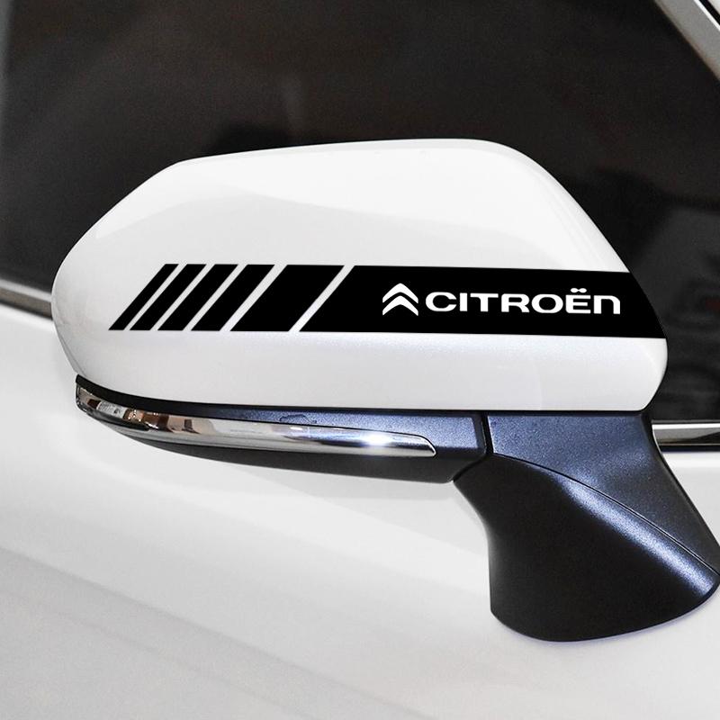 20*2cm Car Rearview Mirror Side Decal Stripe Sticker Vehicle Body Accessories for Citroen C1 C2 C3 C4 C5 C6 C8 C4L DS3 DS4 DS5 alq123