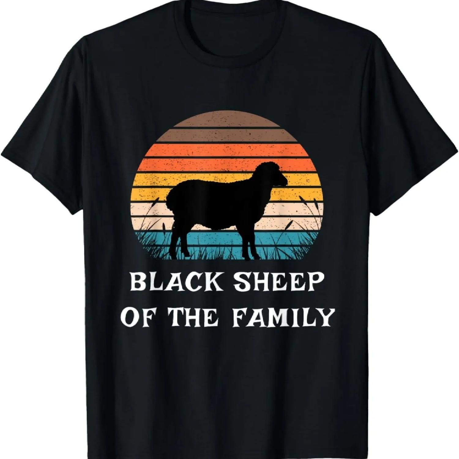 Black Sheep of the Family Funny Saying Retro Vintage Sunset T-Shirt S