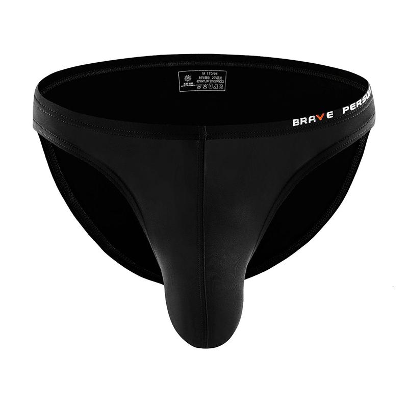 Men's Sexy Low-Rise Briefs Stylish Solid Color Comfort Underwear Breathable Body-Hugging Briefs
