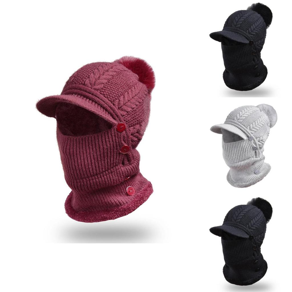 Winter Womens Knit Headgear With Ear Cover And Neck Warmth For Outdoor Activities