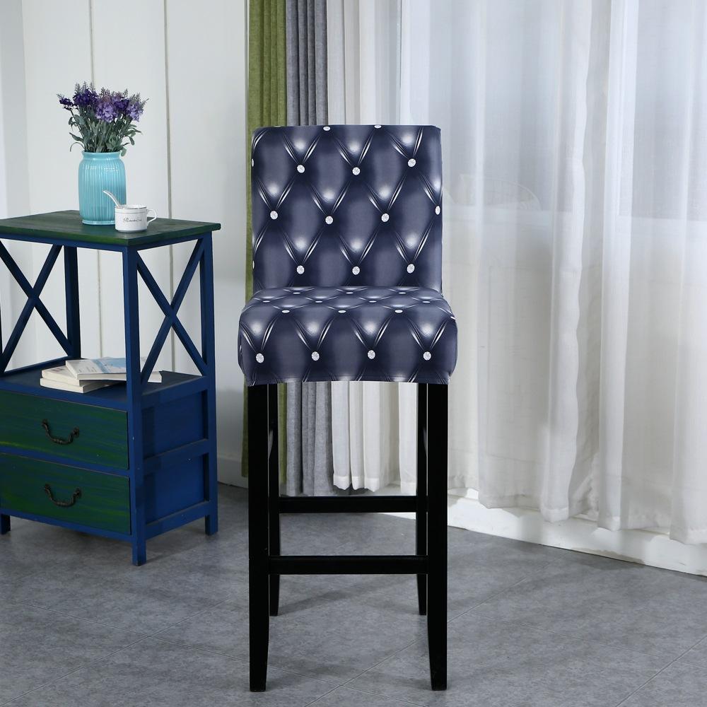Anti-dirty High Stool Bar Chair Cover Stretch Counter Chair Cover Banquet Dining Kitchen Room Bar Chair Protector Housse De Chaise
