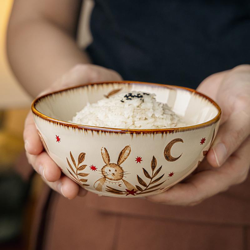 High Value Brunch Bowl 4.5 Inch Ceramic Rice Bowl Personal Yogurt Bowl Breakfast Bowl Outlet