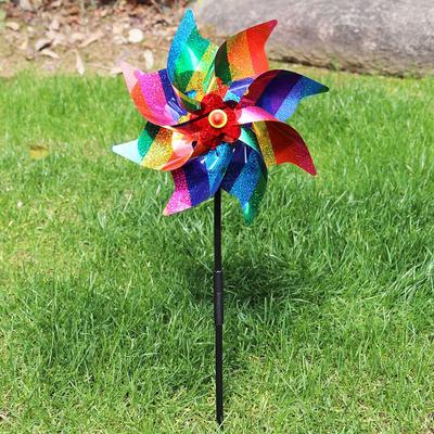 Moinho de vento repelente de pássaros decoração pássaro-espanta-vento spinner crianças brinquedos fácil instalação para jardim ao ar livre gramado quintal