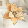 Simulation Artificial Flower 26cm Poinsettia Flower Xmas Tree Pendants  Christmas Celebration