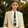 Friendly Polyester Necktie Imitation Pearls Detailing Business Meeting Accessory Comfortable Wear for Costume Parties
