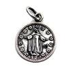 Carmelo World Accessories Skull Mexican Skull Pendant Coin Maria Mexico Men's Women's Silver