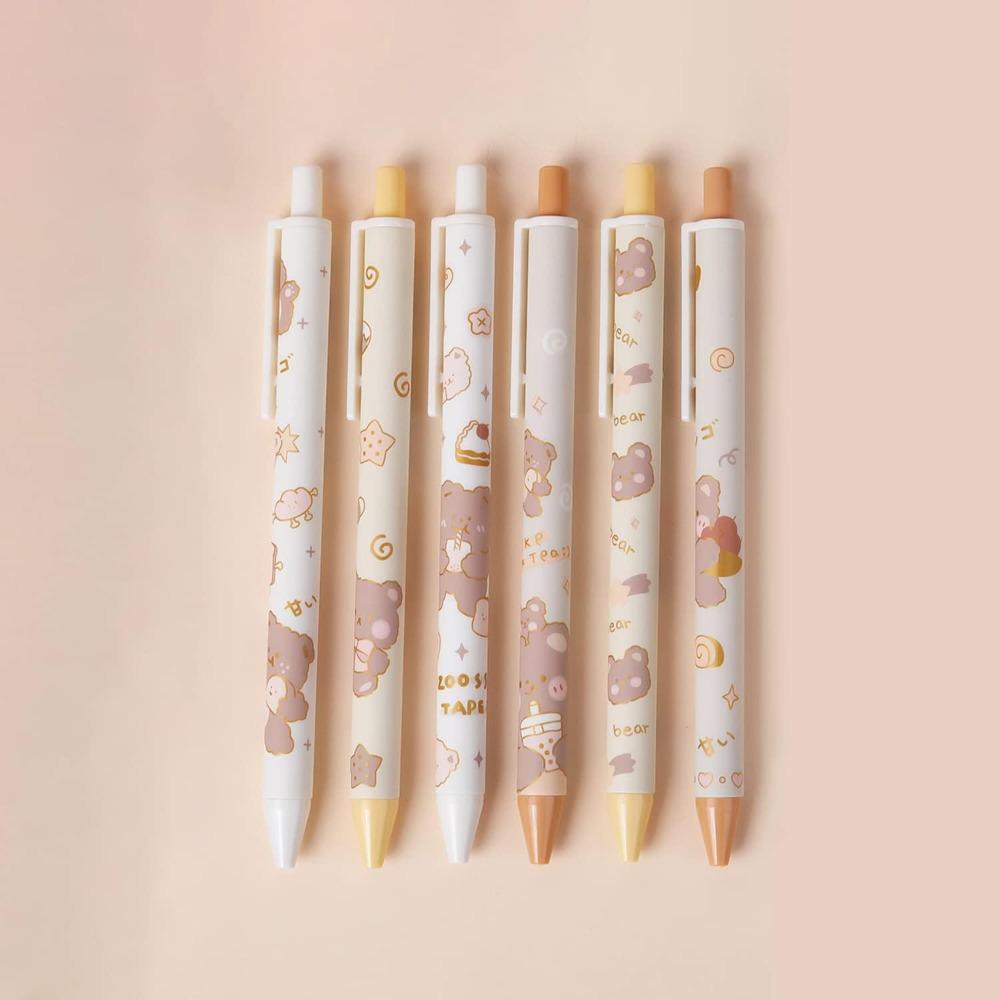 

0,5 мм гелевые ручки, 6 шт., милый офис