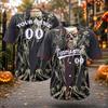 Unisex Adult Youth Halloween Baseball Top for Costume Party
