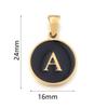 2Pcs Stainless Steel A-Z Round Letter Charms Enamel Alphabet Charms Single-sided Pendant DIY Necklace Bracelet Jewelry Findings