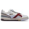Li Ning Leather Comfortable Slip Resistant Cushioning Abrasion Resistant Low top Skateboard Shoes Men's White Gray Red AZGS091-3