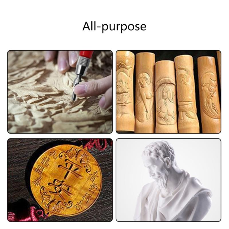 7pcsProfessional Wood Carving Chisel Knives Engraving Knife Hand Tool Set For Basic Detailed Carving Woodworkers Gouges