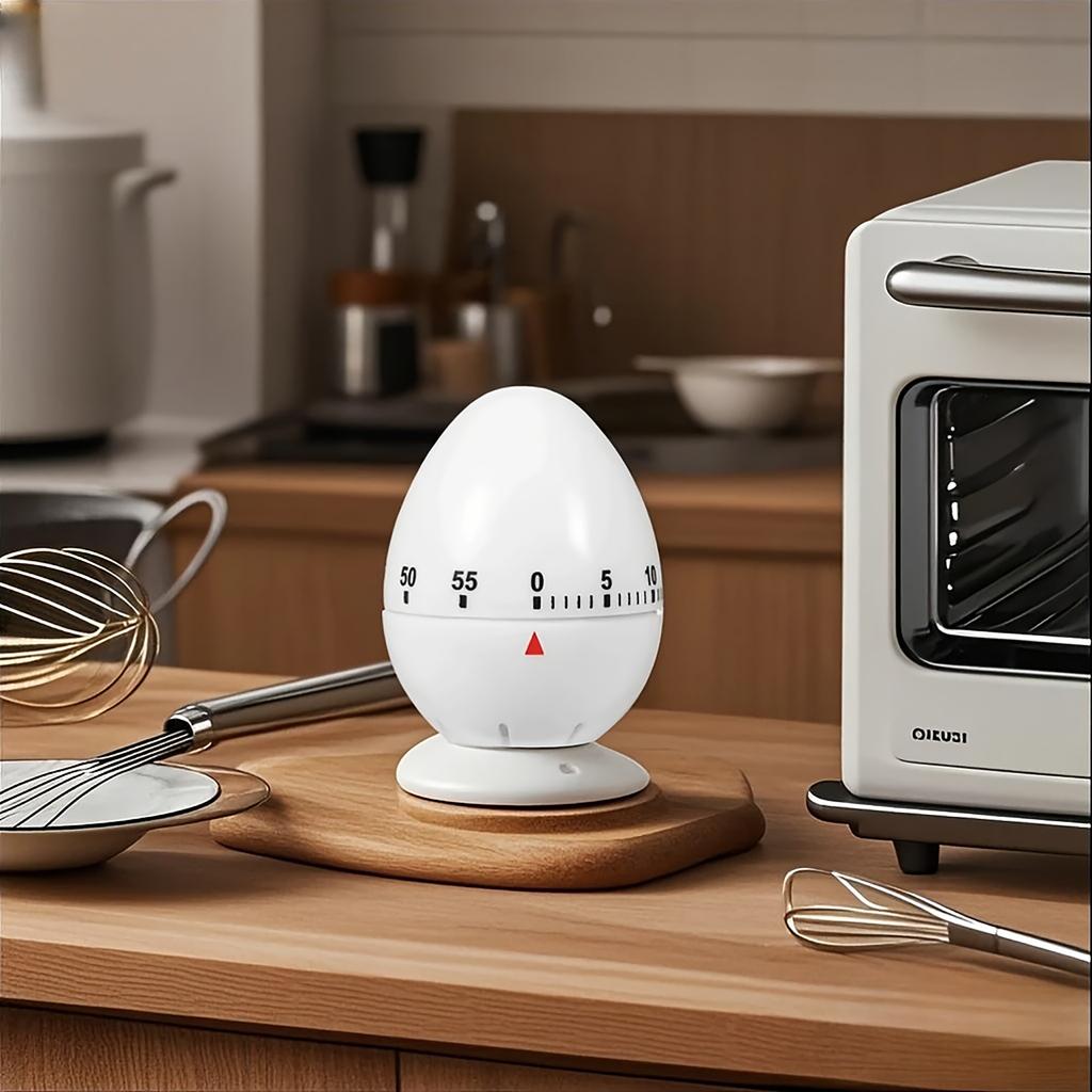 Egg Shaped Timer – Plastic Kitchen And Bedroom Countdown Timer, Playful Design, Classic Kitchen Accessory