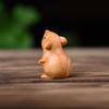 Bastelartikel Holzgeschnitzte Sternzeichen-Maus-Statuette Niedliche Dekorations-Hamster-Statue Lustige Tierfigur Skulptur Büro