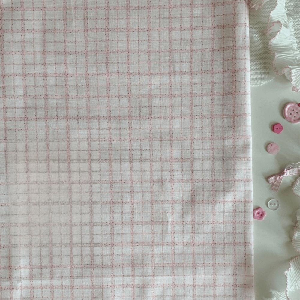 Ins 145x100cm Digital Print Fabric Cotton DIY Floral Check Cloth Breathable Soft Sewing Cloth For Home Wear