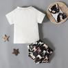 Summer Baby Animal Printed Tee Shirt + Shorts + Headband 3PCS Outfits Clothes for 0-3 Years
