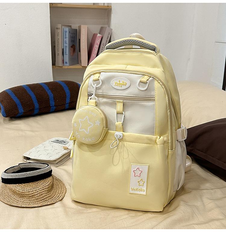 Schoolbag High Value Three-piece Schoolbag Girls Junior High School Students Girls Backpack Ins Large Capacity Primary School Backpack