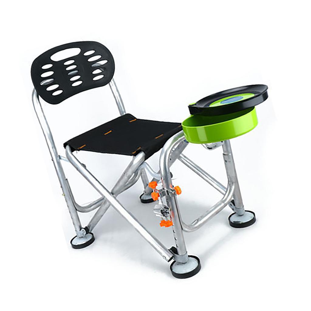 Folding Fishing Chair Aluminium Alloy 6 Levels Height Adjustable Collapsible Fishing Chair for Outdoor Fishing Camping Basic Version