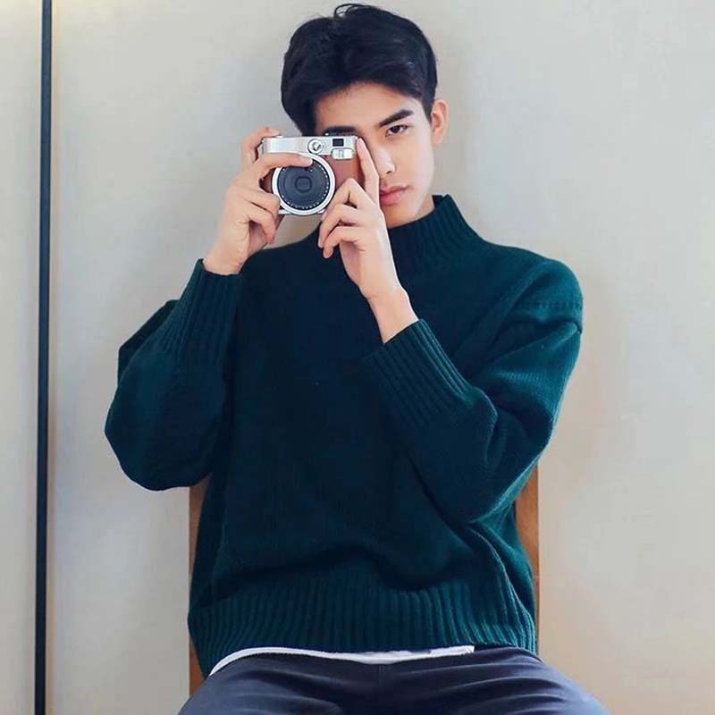 

Свитер мужской повседневный однотонный базовый пуловер трикотажные свитера мужские новые зимние качественные мужские пуловеры M