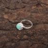 Amazonite Gemstone Sterling Silver Boho Stackable Heart Chakra Sisters Gift Ring RR-43-32