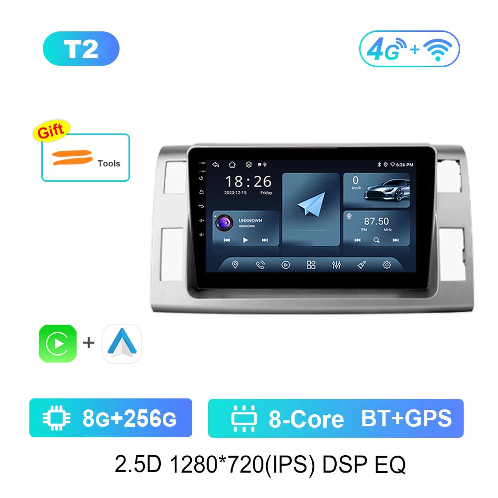 for Toyota Previa 3 2006 - 2019 for Estima 3 2006 - 2016 Radio Multimedia Player Carplay Android  GPS Navi WiF 4G Auto Tools