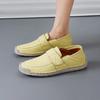 Women's Loafers Summer Pink Moccasins Casual Wide Head Purple Walking Shoes Plus Size