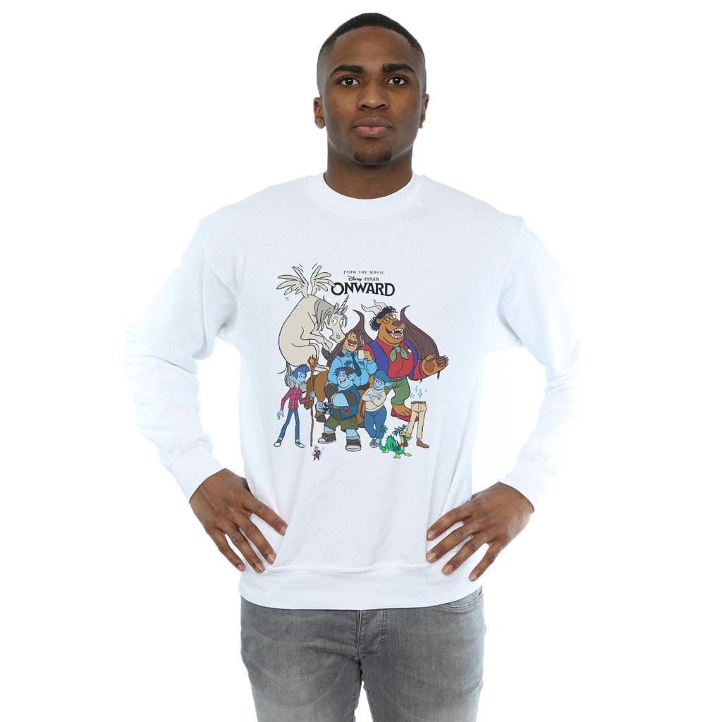 Disney Mens Onward Character Collage Sweatshirt