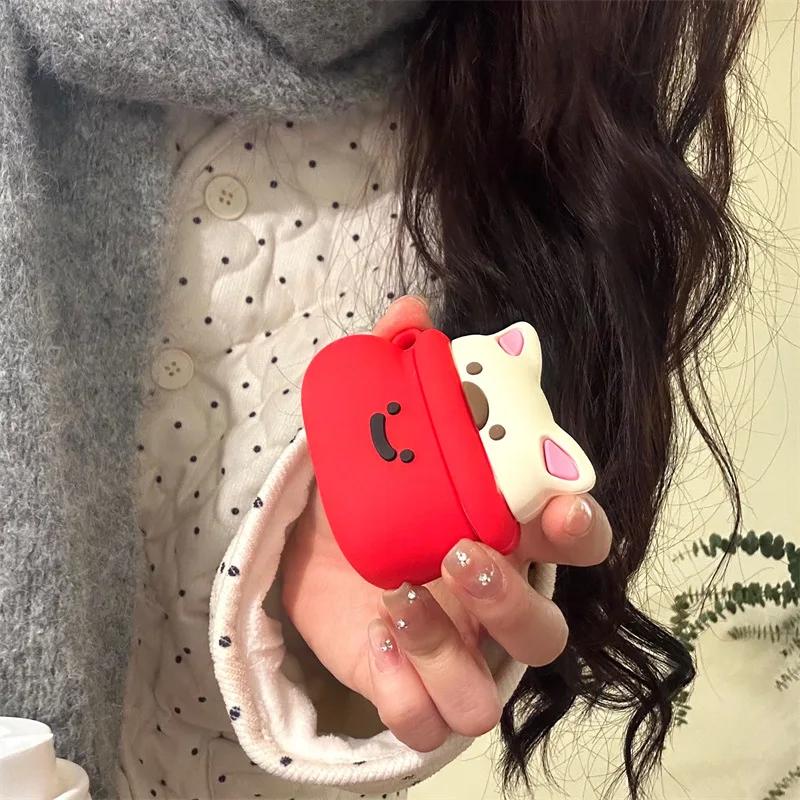 For Airpods Case,Red Sock Dog Case For Airpods Pro Case,Soft Silicone Earphone Cover For Airpods Pro 2 Case For Girls/Women