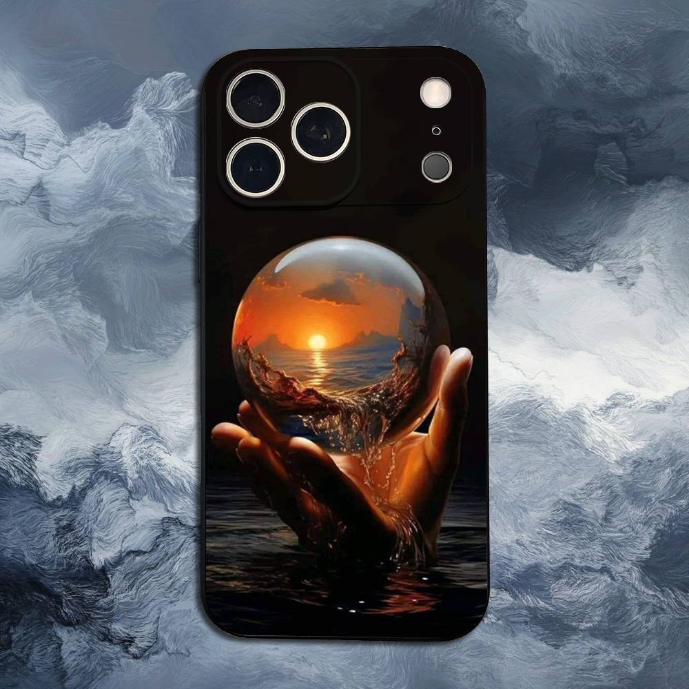 

Cool Environment Art Case For iPhone 12,14,15,16,11,17,13,X,Mini,SE,XS,Plus,Pro,Max,8,7,XR,Soft Silicone Black iPhone15PROMAX