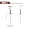 40Pcs Tibetan Style DIY Alloy Sword Weapon Big Pendants Antique Silver 58x18x5mm Hole: 3mm