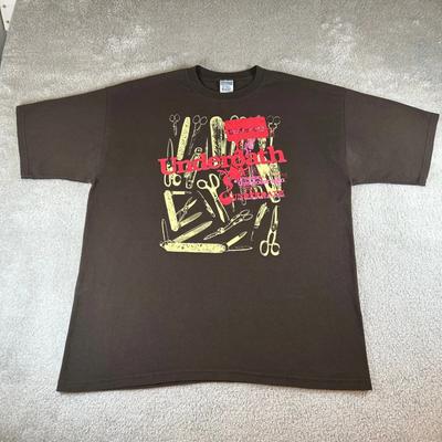 Maglietta Vintage Y2K Underoath Goth Band Grafica Forbici Coltelli Uomo XL Rara