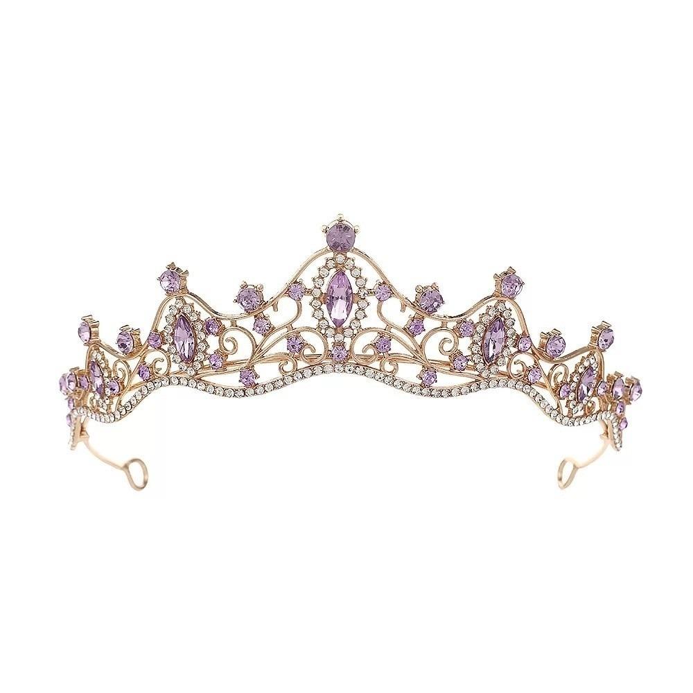 Sparkling Bridal Crown Luxury Queen Princess Tiara Hair Ornaments Crystal Crown  Wedding