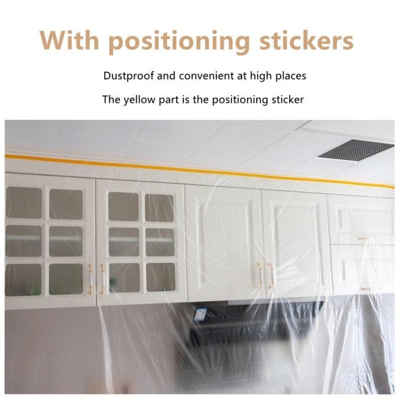 20M Multi-Purpose Masking Film With Tape Furniture Dust Cover Protective Film Dustproof Sheet