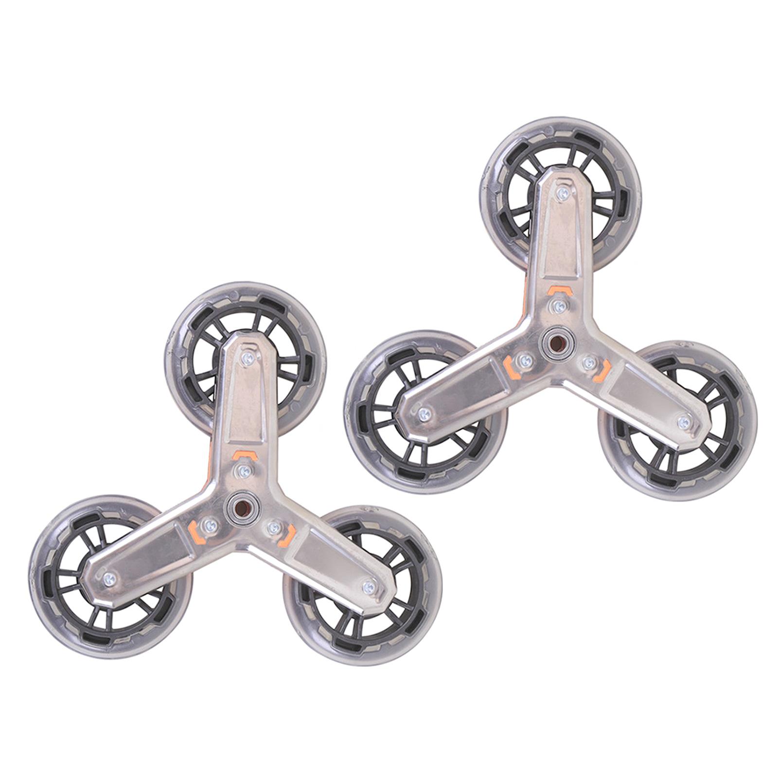 

Steel Shopping Cart Replacement Wheel Set of 2 Triangle Casters Smooth Rolling Cart Wheel for Easy Stair Climbing помаранчевий