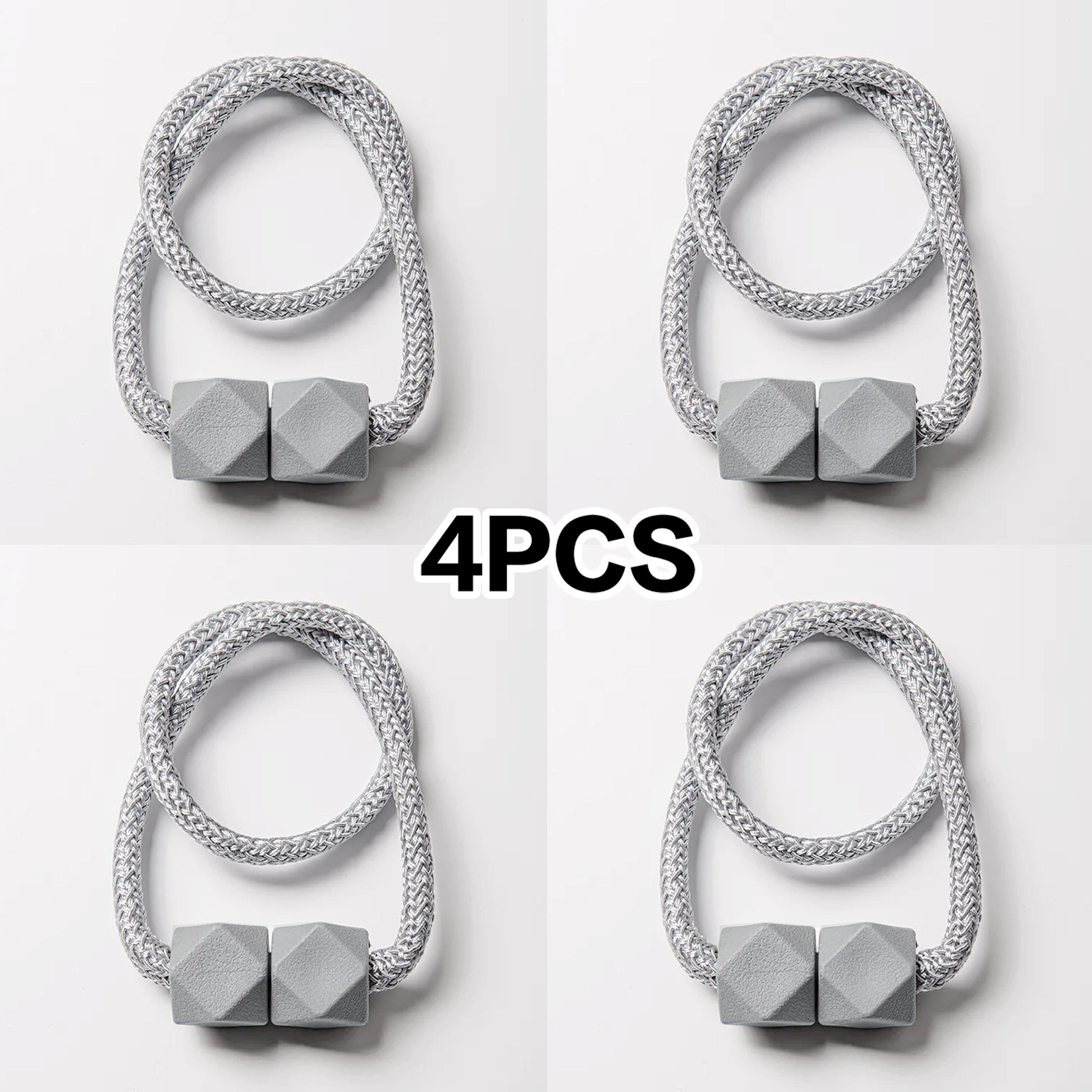 

4 шт. Современные Минималистичные Элегантные Магнитные Подхваты для Штор Дизайн в Форме Кубика Рубика Распродажа для Спальни, Гостиной, Кухни серый