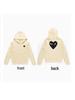 Bluza z kapturem Comme des Garçons PLAY Heart: Unisex Modny Kardigan na Zamek, Ocieplany Fleecee, dla Par.