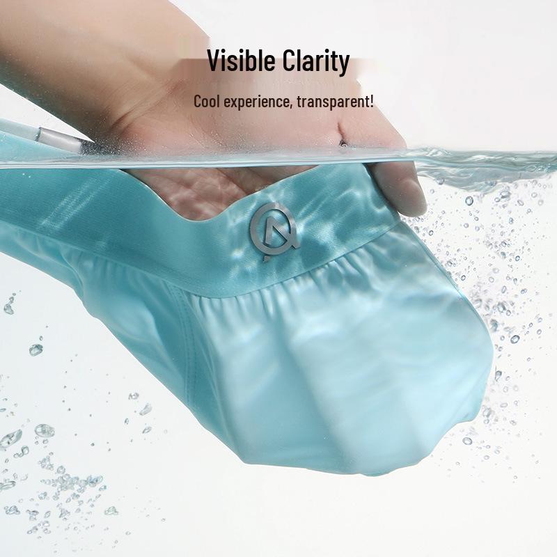 Men's Ice Silk Breathable Boxer Briefs - Mid-Waist, Summer Collection
