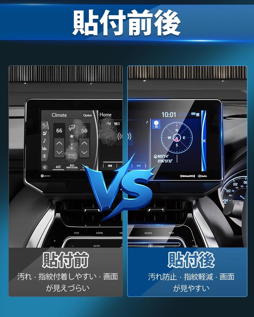 AUTO SPEC Toyota Harrier 80 Series Screen Air Conditioning Navigation Film for Navigation and Display Harrier 9H Tempered Glass Screen Touch Easy