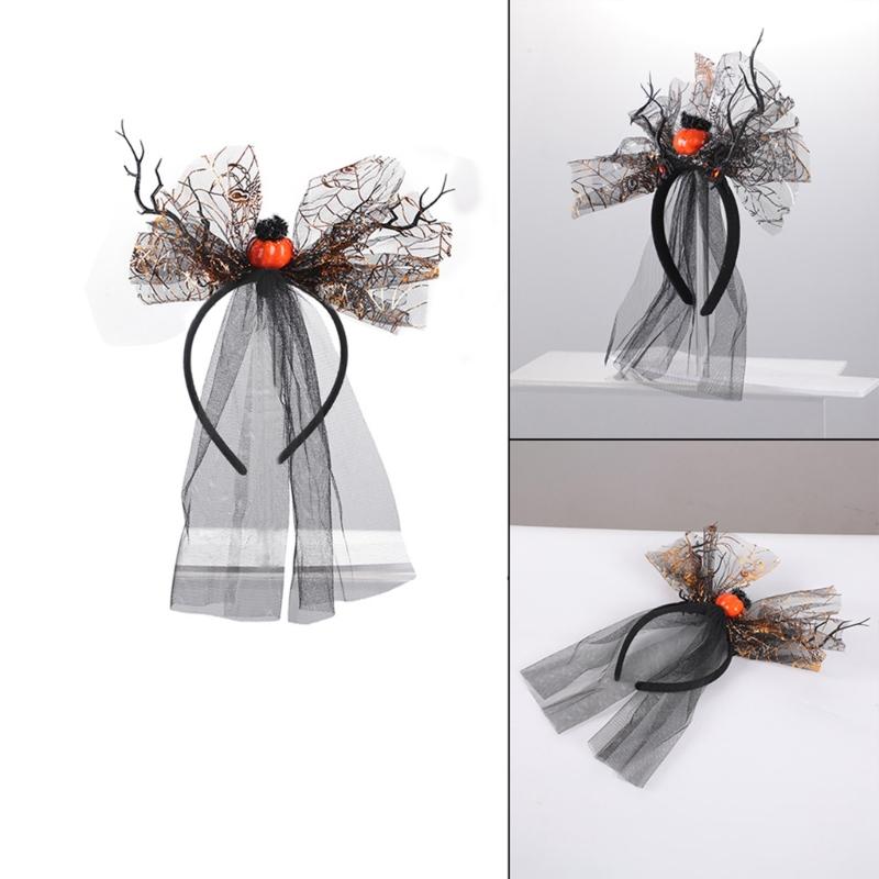 Plastic Skull Headbands For Halloween Parties Gothic Costume Accessory Portable Hair Decors