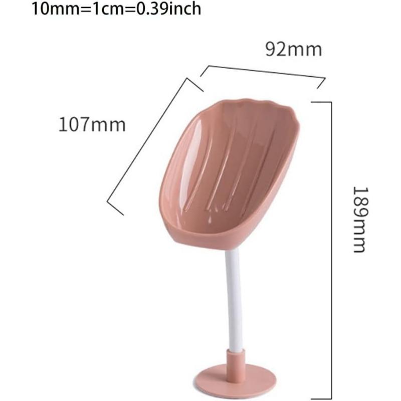 2pcs Soap Box, Bathroom Shell Shaped Storage Box, No-Punch Mobile Suction Cup Type, Soap Box for Bathroom Use