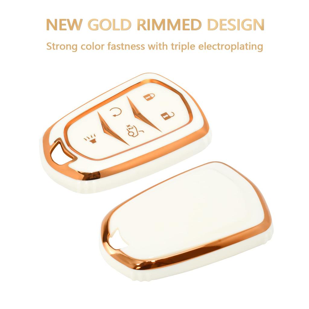 Premium Soft TPU Key Fob Cover Case Shell for Cadillac Escalade CTS XTS ATS STS XT4 XT5 CT6 SRX Smart Key Holder Car Accessori