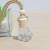 Clear Square Cap Car Perfume Bottle - Glass Pendant