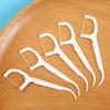 Polymer dental floss stick tooth cleaner portable oral tooth pick pick toothpick bow-shaped