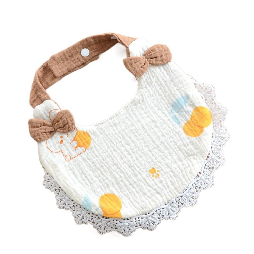 Soft Gauze Cotton Drool Towel Breathable Lace Bow Burp Cloth Baby Feeding  Bib  Nursing Essentials