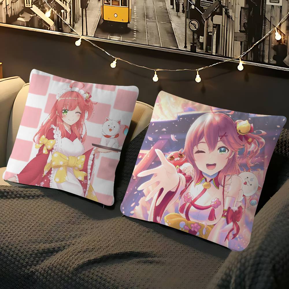 Anime Hololive Sakura Kissenbezug Dekokissen Sofa Heimdeko Hülle Kissenbezüge