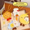Holiday Gifts Mid-Autumn Festival Cartoon Plush Doll Creative Stuffed Bunny Keychain Bag Pendant Cute Hanging Decoration