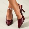 Pantofi cu toc pentru femei Mărime mare Sexy Vârf ascuțit Slingbacks Decupați Toc înalt Modă Versatili Slip-on Sandale cu toc subțire Tacones Mujer