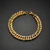 Hiphop 10mm Stainless Steel Curb Chain Bracelet For Men Women Fashion Cuban Link Chain Bracelet Unisex Wrist Jewelry Bangle Gift