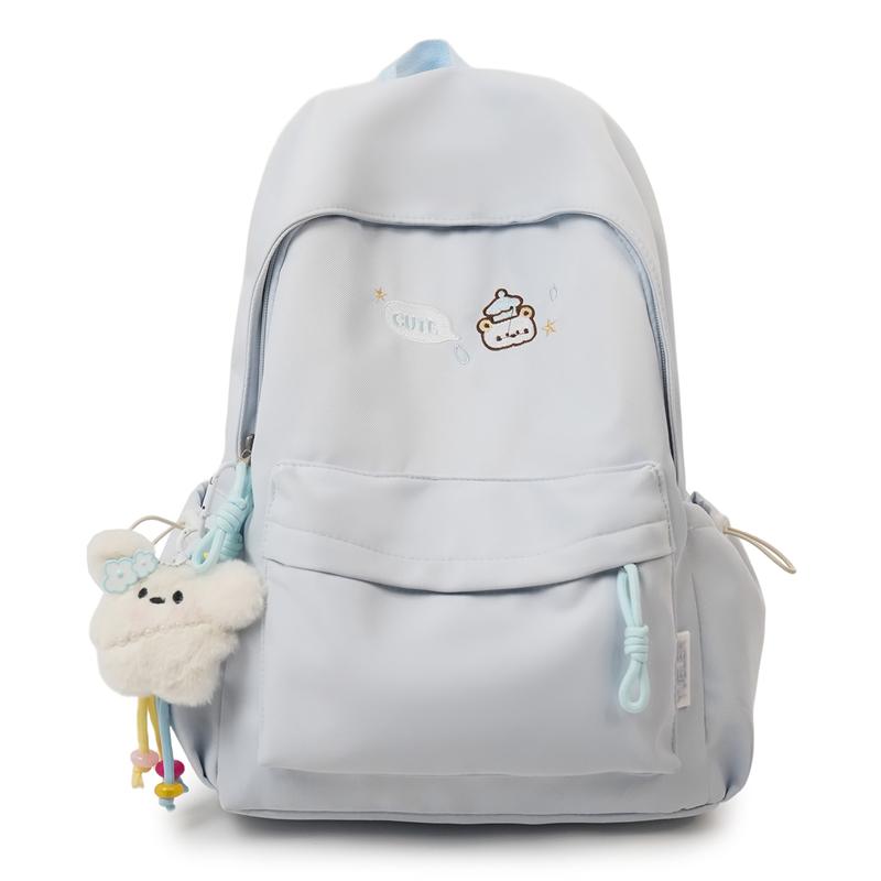 College Style Student Schoolbag Cartoon Embroidery Women's Lightweight Backpack