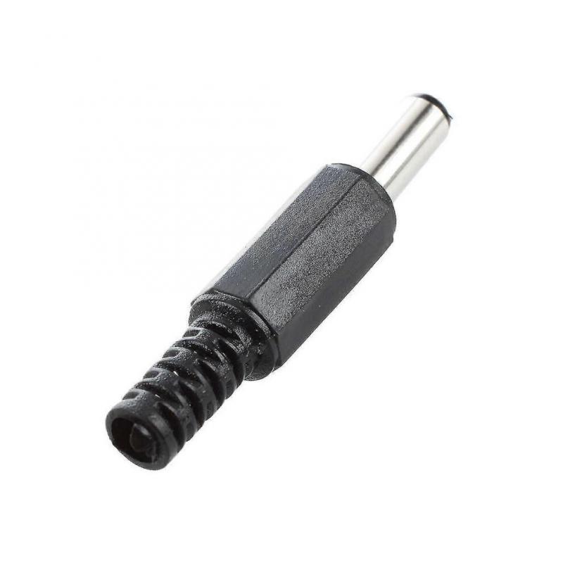 20 Pcs Black 2.5mm X 5.5mm Dc Power Male Plug Adapter