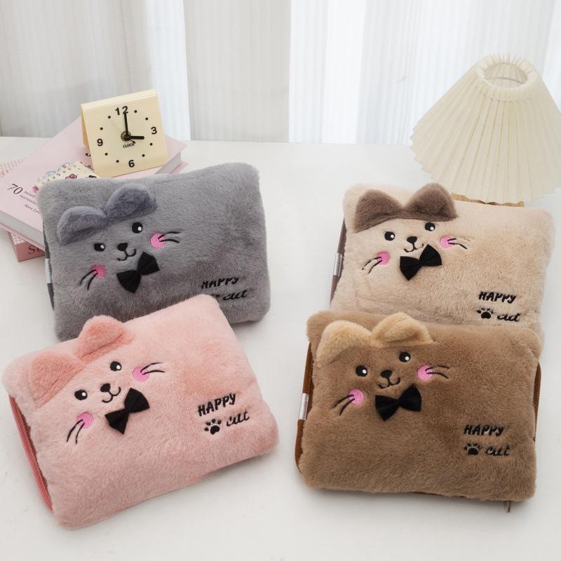 Electric Hot Water Bottle: Safe, Explosion-Proof, Auto Power-Off, Double Hand Inserts, Washable, Baby-Friendly